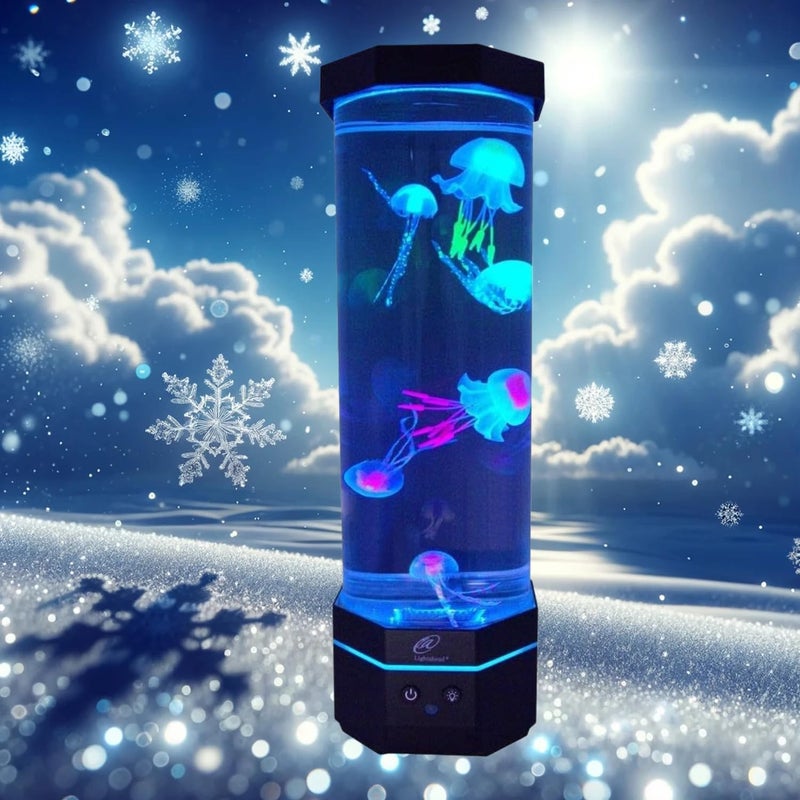 Lightahead LED Sensory Jellyfish Aquarium Lamp with Bluetooth Speaker and Color Changing Light Effects. Majestic and Standing Tall at 16 Inches! Large (16 Inches Tall) - Image 4